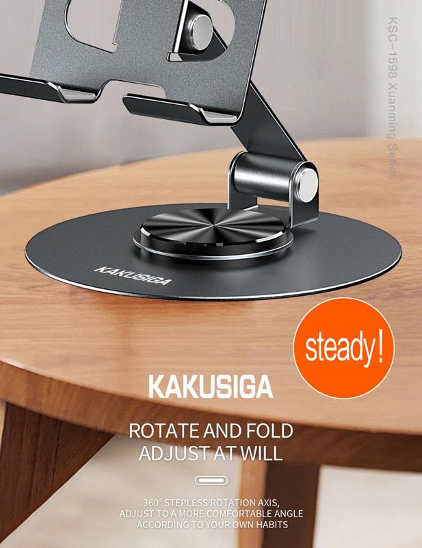 KAKUSIGA επιτραπέζια βάση smartphone KSC-1598, foldable, μαύρη - Image 2