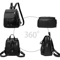 Alternative view of ROXXANI γυναικεία τσάντα πλάτης LBAG-0018, μαύρη