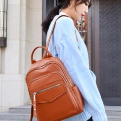 ROXXANI γυναικεία τσάντα πλάτης LBAG-0022, καφέ