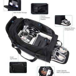 Alternative view of ARCTIC HUNTER τσάντα ταξιδίου LX00021, πτυσσόμενη, 30L, μαύρη