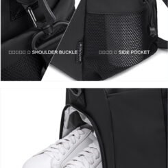 Alternative view of ARCTIC HUNTER τσάντα ταξιδίου LX00537 με θήκη παπουτσιών, 25L, κόκκινη