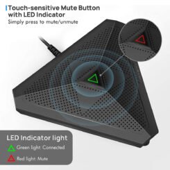 Alternative view of CMTECK επιτραπέζιο μικρόφωνο M001, omnidirectional, USB, μαύρο