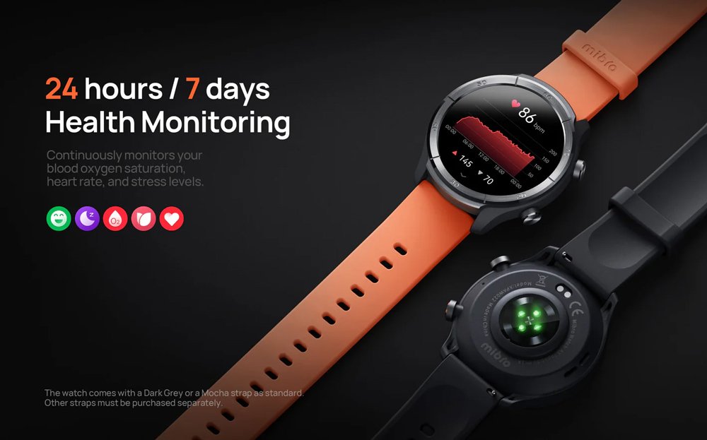 MIBRO smartwatch A3, heart rate, 1.39" IPS, GPS, 2 ATM, γκρι - Image 4