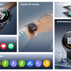 MIBRO smartwatch Lite 3 με 2x λουράκια, heart rate, 1.3" AMOLED, 2 ATM, γκρι/καφέ