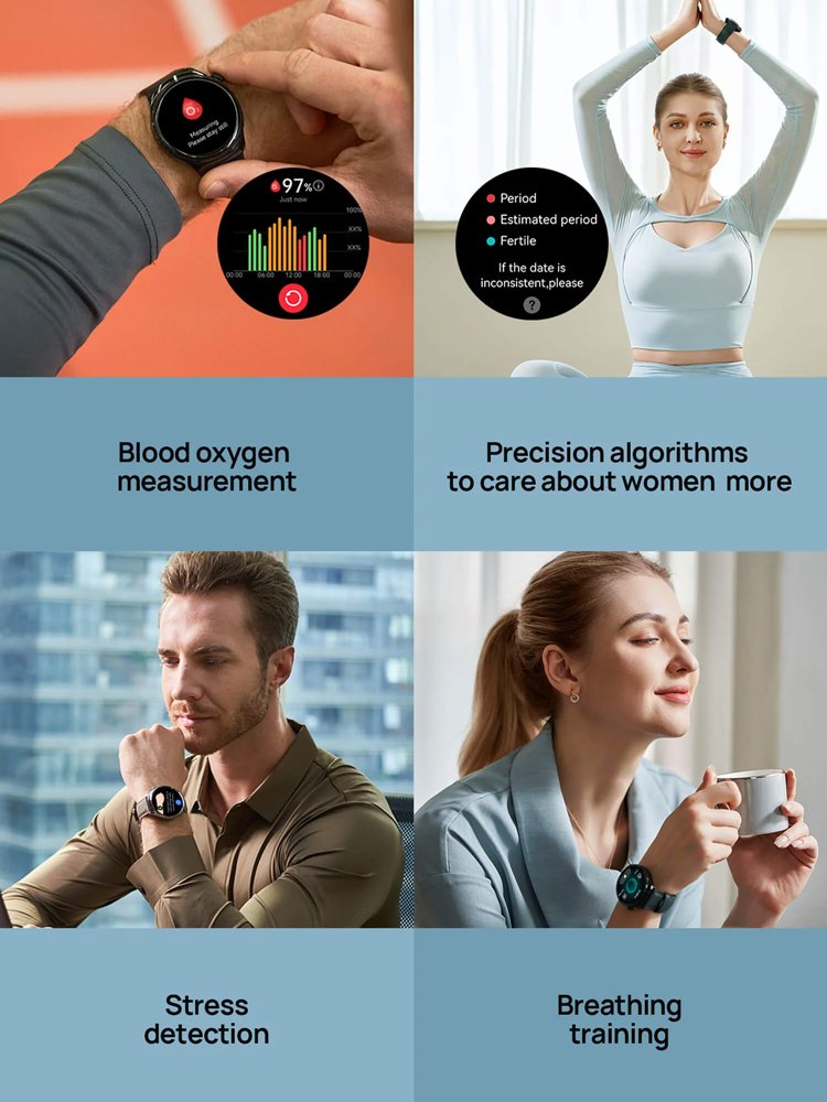 MIBRO smartwatch Lite 3 Pro με 2x λουράκια, heart rate, 1.32" AMOLED, GPS, 5 ATM, μαύρο/πράσινο - Image 10