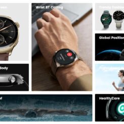 MIBRO smartwatch Lite 3 Pro με 2x λουράκια, heart rate, 1.32" AMOLED, GPS, 5 ATM, γκρι/καφέ