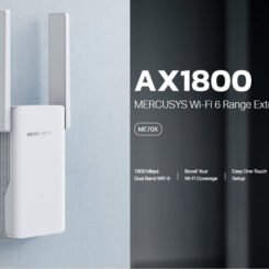 MERCUSYS range extender ME70X, Wi-Fi 6, 1800Mbps AX1800, Ver. 1.0