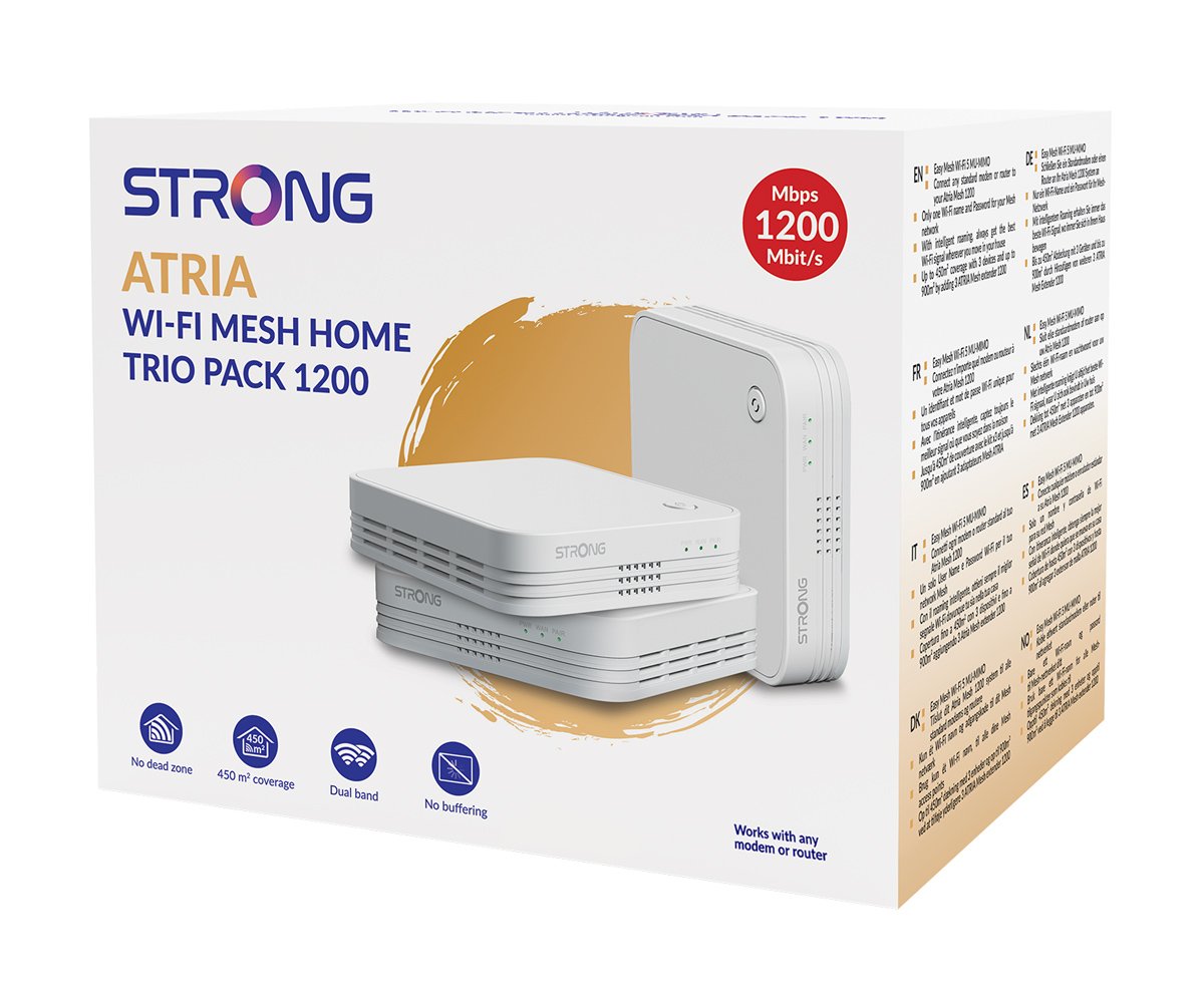STRONG WiFi Mesh Home Kit ATRIA 1200 V2, 1200Mbps Dual Band, 3τμχ - Image 9