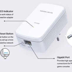Alternative view of MERCUSYS Powerline MP500 Kit, AV1000 Gigabit, Ver: 1.0