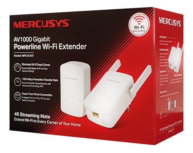 MERCUSYS Powerline Extender MP510 Kit, AV1000 Gigabit, WiFi, Ver: 1.0 - Image 8