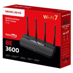 Alternative view of MERCUSYS router MR27BE, WiFi 7, 3.6Gbps BE3600, EasyMesh, Ver 1.20