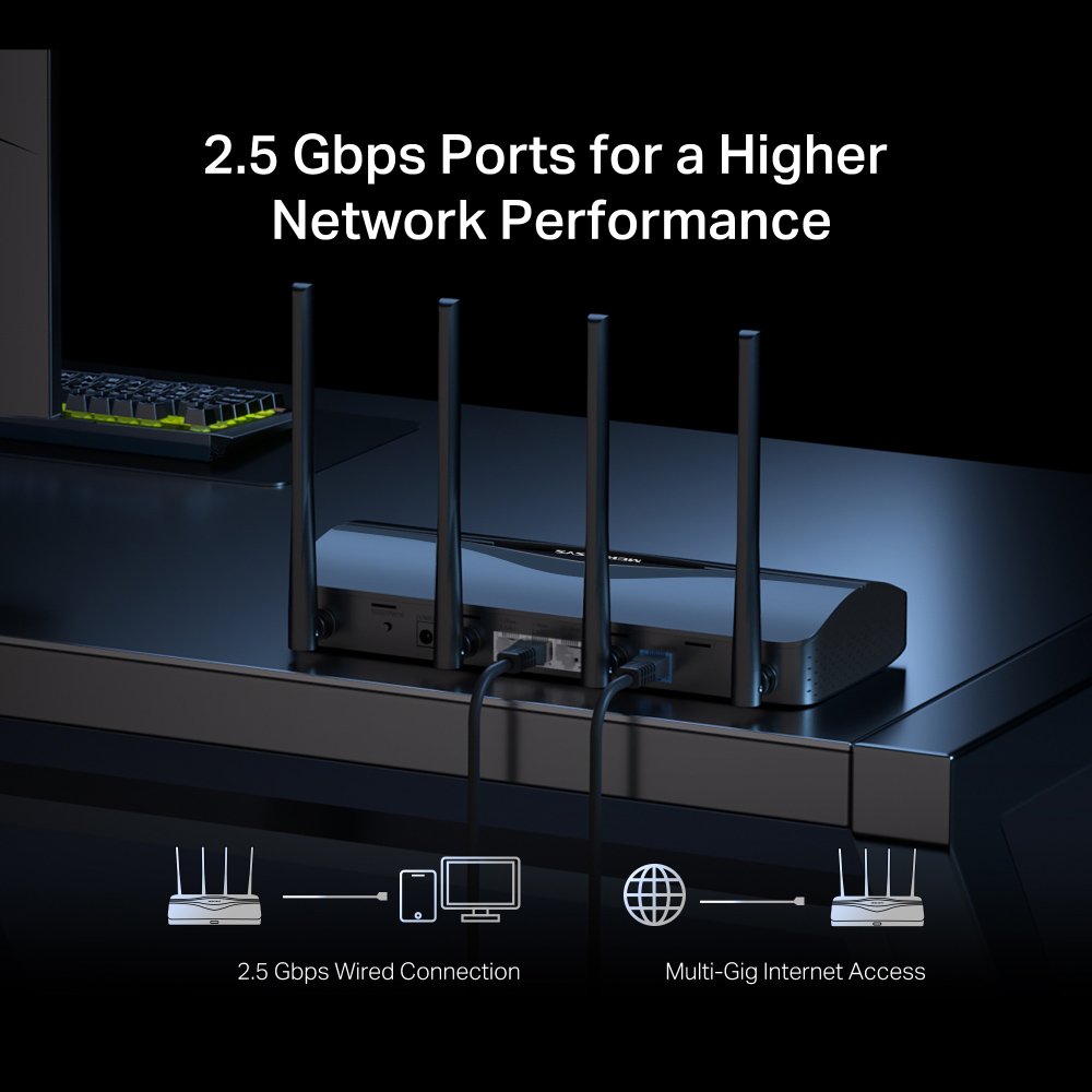 MERCUSYS router MR27BE, WiFi 7, 3.6Gbps BE3600, EasyMesh, Ver 1.20 - Image 6