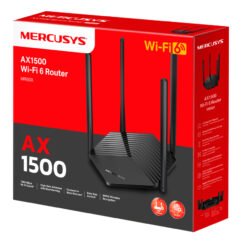Alternative view of MERCUSYS router MR60X, Wi-Fi 6, 1500Mbps AX1500, Dual Band, Ver. 2.0