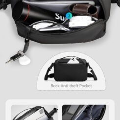 MARK RYDEN τσάντα ώμου MR8909, με θήκη tablet 11", 4L, μαύρη