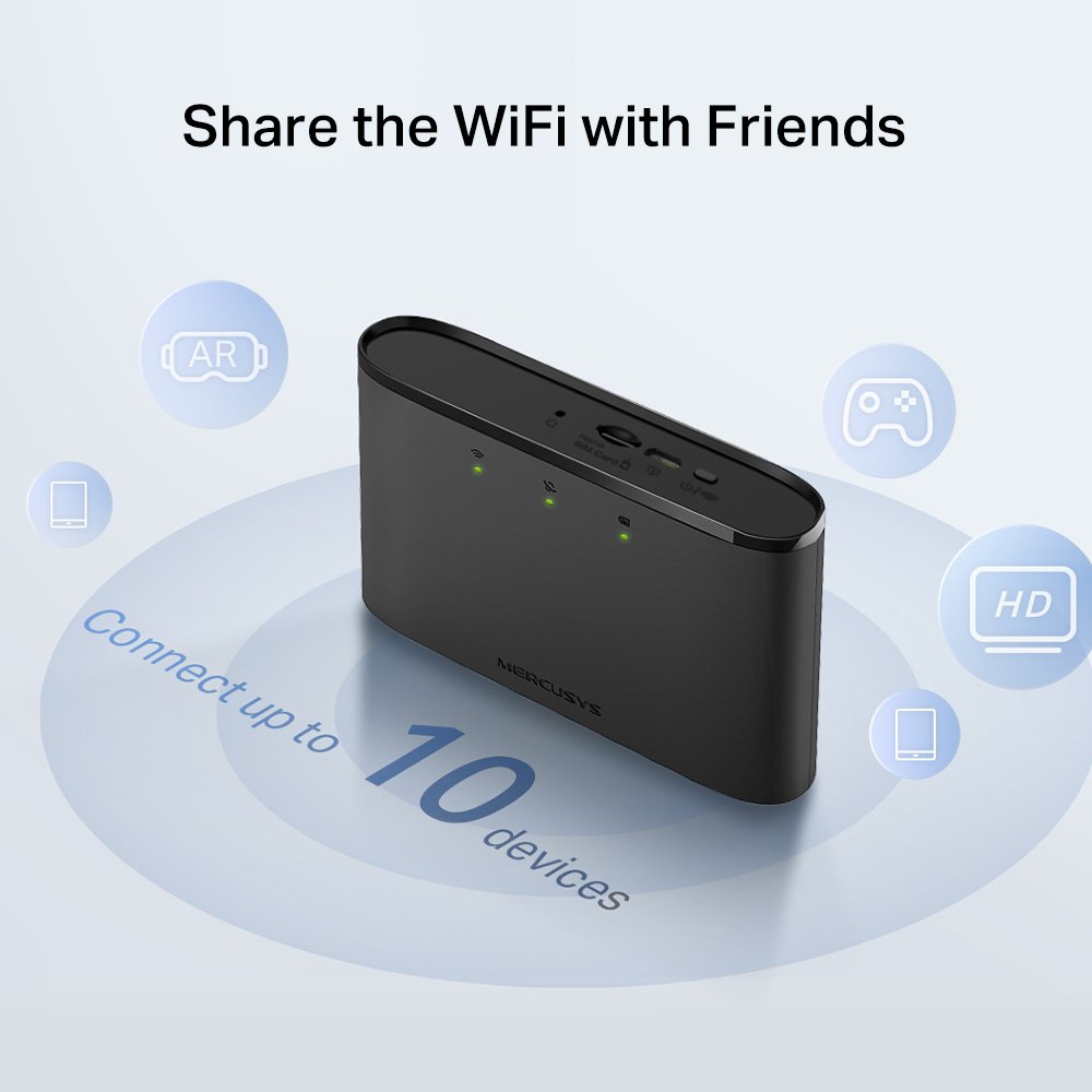 MERCUSYS router MT110, 4G LTE, WiFi 150 Mbps, 2200mAh, Ver. 1.0 - Image 4