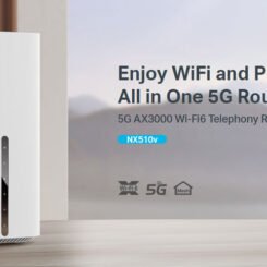 TP-LINK Router NX510V με θύρα τηλεφώνου, 5G, WiFi 6, 3000Mbps, V.1.0