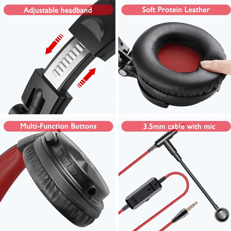 ONEODIO headphones Studio Pro M, ενσύρματα/ασύρματα, Hi-Fi, 50mm, μαύρο - Image 3