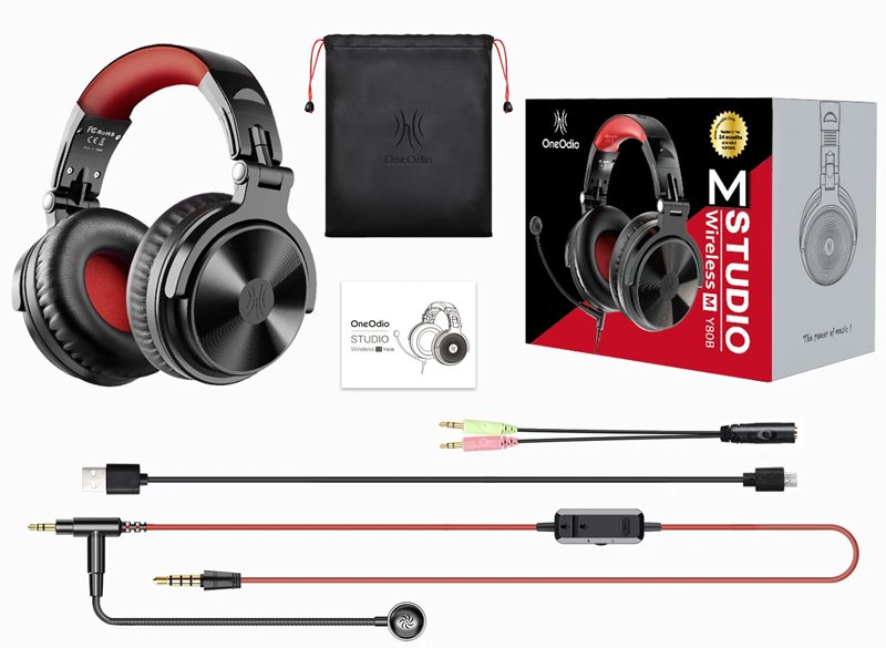 ONEODIO headphones Studio Pro M, ενσύρματα/ασύρματα, Hi-Fi, 50mm, μαύρο - Image 5