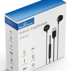 Alternative view of POWERTECH earphones με μικρόφωνο Prime, USB-C σύνδεση, 1.2m, μαύρα