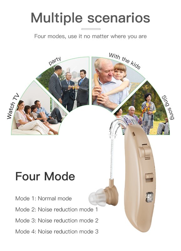 POWERTECH ακουστικό βαρηκοΐας PT-1095 με θήκη, επαναφορτιζόμενο, μπεζ - Image 4