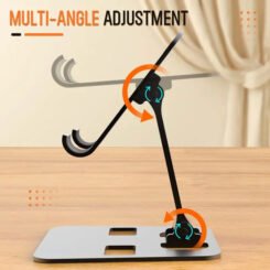 Alternative view of POWERTECH μεταλλική βάση smartphone/tablet PT-1159, 10", foldable, ασημί