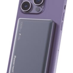 POWERTECH power bank PT-1377, 10000mah, magnetic wireless, 20W, γκρι