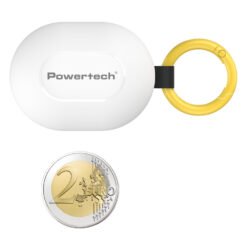 POWERTECH earphones με θήκη φόρτισης PT-1393, True Wireless, 6mm, 25/230mAh, λευκά
