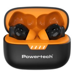Alternative view of POWERTECH earphones με θήκη φόρτισης PT-1431, True Wireless, 40/400mAh, ANC & ENC, μαύρα