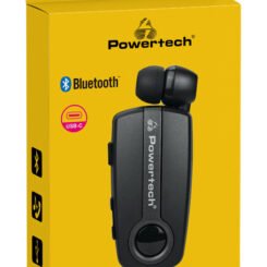 Alternative view of POWERTECH earphone Klipp 2 PT-998 multipoint, Bluetooth 5.1, USB-C, γκρι