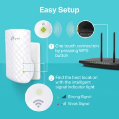 Alternative view of TP-LINK mesh WiFi extender RE220, AC750, dual band, Ver 3.0