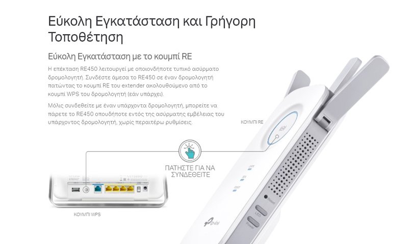 TP-LINK WiFi range extender RE450, dual-band, AC1750, Ver. 3.0 - Image 2