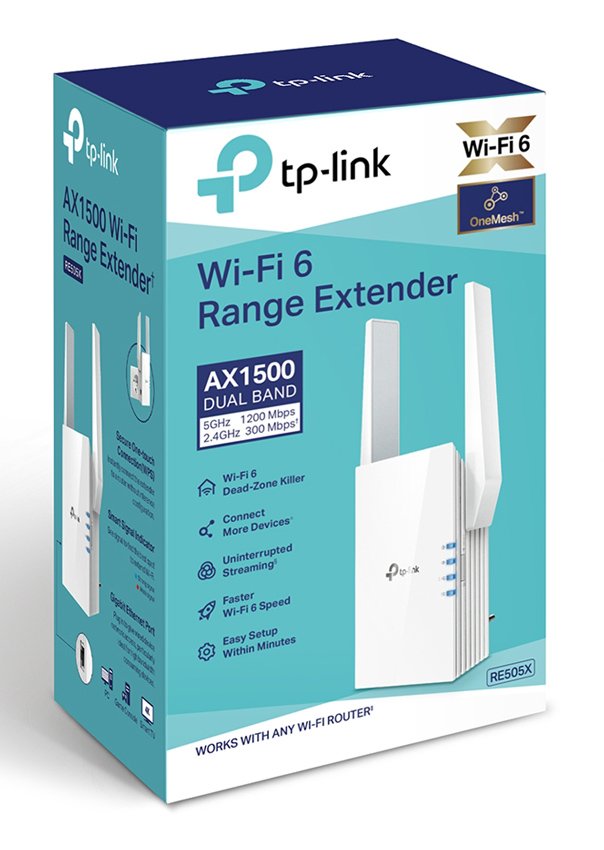 TP-LINK WiFi 6 range extender RE505X, AX1500 dual-band, Ver: 1.0 - Image 3