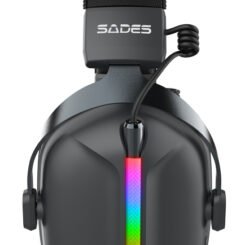SADES gaming headset Defender, ασύρματα & ενσύρματα, 50mm, 1050mAh, RGB, multi-platform, μαύρο