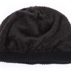 Πλεκτός σκούφος beanie SHO-0004, unisex, μαύρος