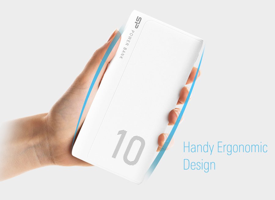 SILICON POWER power bank GP15, 10000mAh, 2x USB output, 2.1A, λευκό - Image 2