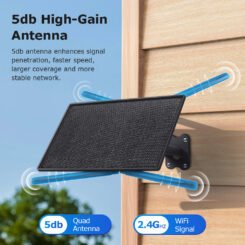 Alternative view of SECTEC ηλιακό router ST-SR08-EU-PNL με 2x πάνελ, 4G LTE, 150Mbps, 20100mAh, IP66