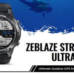 ZEBLAZE smartwatch Stratos 2 Ultra, heart rate, 1.43" AMOLED, GPS, MIL-STD-810H, μαύρο