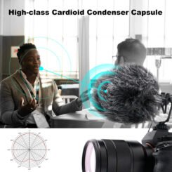 Alternative view of SYNCO μικρόφωνο για κάμερα SY-M1-BK, δυναμικό, 3.5mm, shock mount, μαύρο