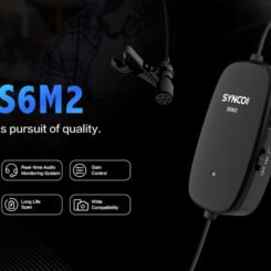 SYNCO μικρόφωνο Lav-S6M2, clip-on, omnidirectional, 3.5mm, 400mAh, μαύρο
