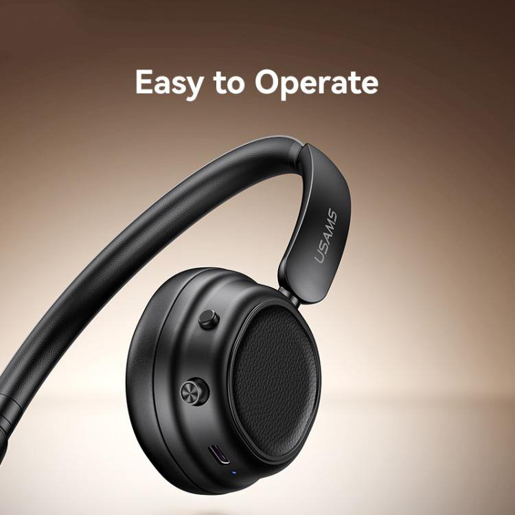 USAMS headphones SR01, ασύρματα, ANC, Φ40mm, 350mAh, μαύρα - Image 6