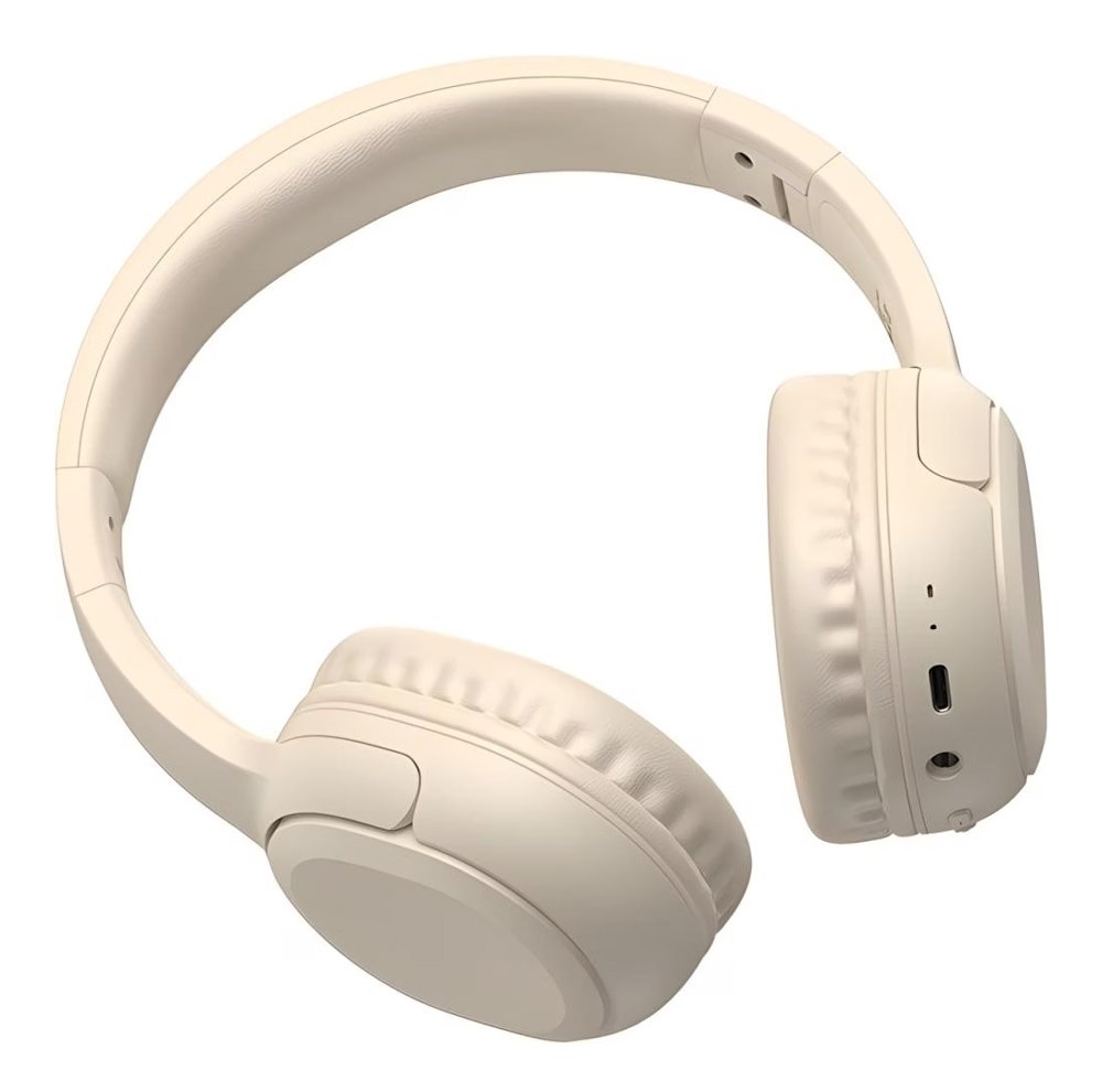 USAMS headphones YG23, ασύρματα & ενσύρματα, Φ40mm, 300mAh, μπεζ - Image 3