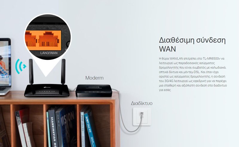 TP-LINK Wireless N Telephony Router TL-MR6500V, 4G LTE, 300Mbps, V. 1.20 - Image 2