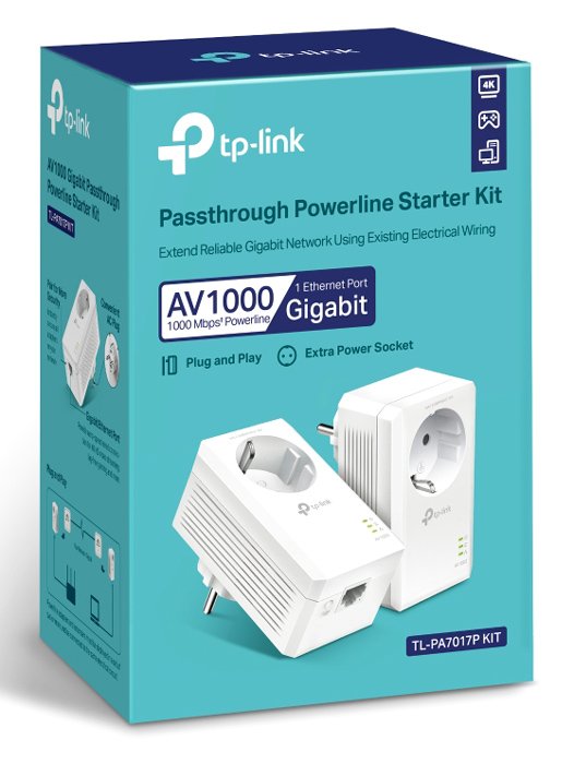 TP-LINK Powerline kit TL-PA7017P, Passthrough, AV1000 Gigabit, Ver. 4.0 - Image 4