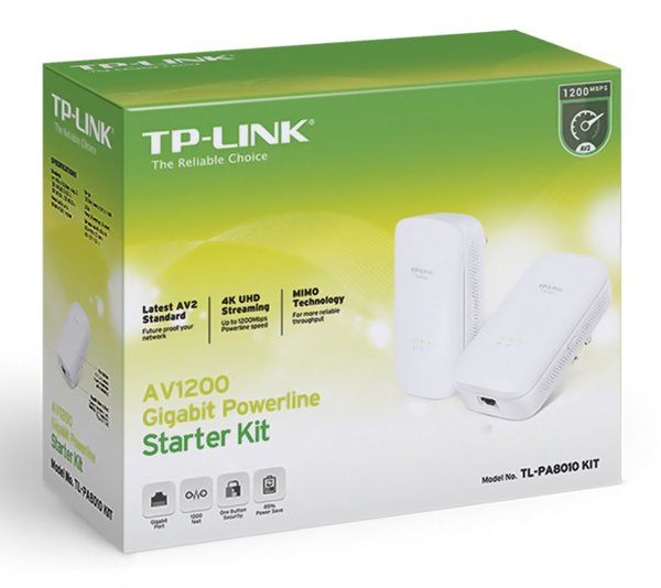 TP-LINK Powerline Starter Kit TL-PA8010, AV1200 Gigabit, Ver. 1.0 - Image 2