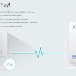 TP-LINK Wi-Fi AV600 Powerline Extender Kit TL-WPA4220, 300Mbps, Ver. 4.0
