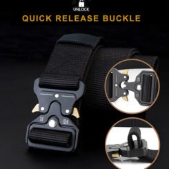 Ζώνη στρατιωτικού τύπου TMV-0044, ρυθμιζόμενη, 3.8 x 120cm, χακί