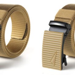 Alternative view of Ζώνη στρατιωτικού τύπου TMV-0057, ρυθμιζόμενη, 3.8 x 120cm, καφέ