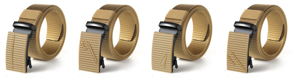 Ζώνη στρατιωτικού τύπου TMV-0057, ρυθμιζόμενη, 3.8 x 120cm, καφέ - Image 2