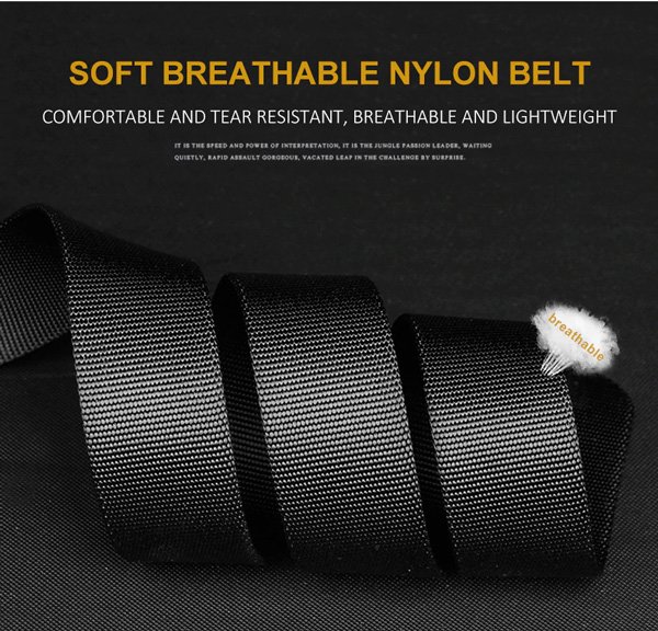 Ζώνη στρατιωτικού τύπου TMV-0059, ρυθμιζόμενη, 3.8x160cm, χακί - Image 2