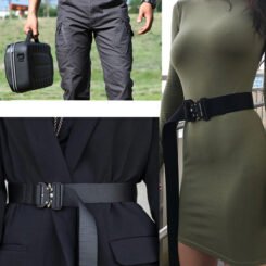 Alternative view of Ζώνη στρατιωτικού τύπου TMV-0060, ρυθμιζόμενη, 3.8x160cm, μαύρη